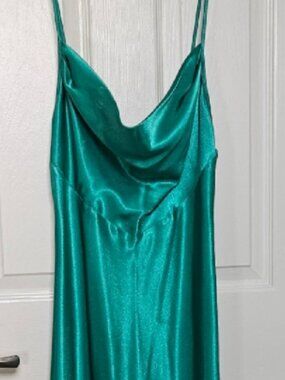 Emerald Green Satin Elegant Nightgown